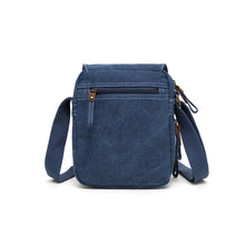 Load image into Gallery viewer, Canvas Small Slant Zip Bag - Charcoal (Davan)
