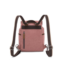 Load image into Gallery viewer, Canvas Multifunctional Bag/Backpack w/ Leather Trim - Teal