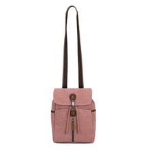 Load image into Gallery viewer, Canvas Multifunctional Bag/Backpack w/ Leather Trim - Teal