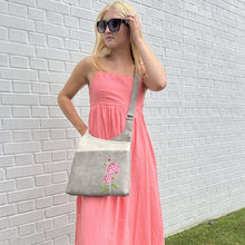Load image into Gallery viewer, Espe Peony Messenger Crossbody - Grey