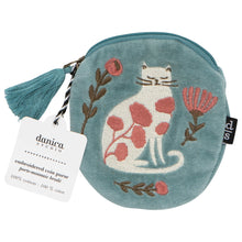 Load image into Gallery viewer, Catbloom Embroidered Coin Purse