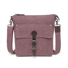 Load image into Gallery viewer, Canvas Front Buckle Crossbody - Burgundy (Davan)