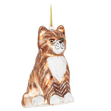 Load image into Gallery viewer, Glass Tabby Cat Ornament
