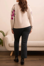Load image into Gallery viewer, Funnel Neck Jacquard - Pink Flambe (Tribal)
