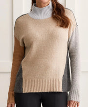 Load image into Gallery viewer, Colourblock Turtleneck - Walnut (Tribal)
