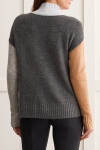 Colourblock Turtleneck - Walnut (Tribal)