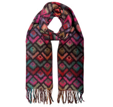 Load image into Gallery viewer, Cashmink Geo Peacock Feather Scarf  (V Fraas)
