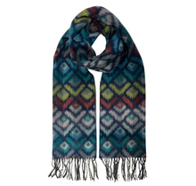 Load image into Gallery viewer, Cashmink Geo Peacock Feather Scarf  (V Fraas)

