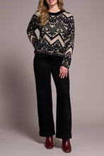 Load image into Gallery viewer, Zig Zag Sweater - Black (Tribal)
