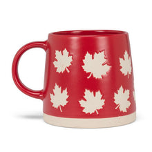 Load image into Gallery viewer, Oversized Mug w/ Maple Leaves - Red
