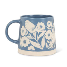 Load image into Gallery viewer, Oversized Leaves &amp; Birds Mug - Blue
