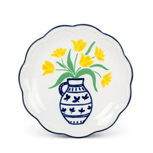 Load image into Gallery viewer, Floral Vase Small Plate - Yellow
