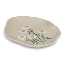 Load image into Gallery viewer, White Flower Trinket Dish 5"L
