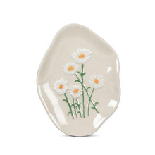 Load image into Gallery viewer, White Flower Trinket Dish 5"L
