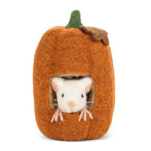 Load image into Gallery viewer, Wool Mouse in Tall Pumpkin
