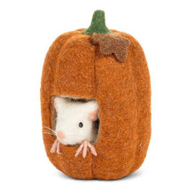 Load image into Gallery viewer, Wool Mouse in Tall Pumpkin
