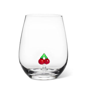 Cherry Icon Stemless Wine Glass