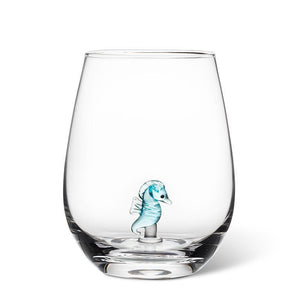 Seahorse Stemless Wine Glass