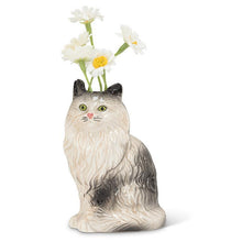 Load image into Gallery viewer, Sitting Persian Cat Bud Vase
