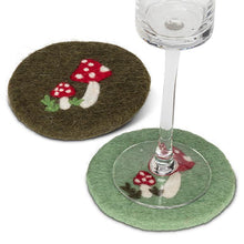 Load image into Gallery viewer, Fair Trade Felted Mushroom Coaster 2-Asst.
