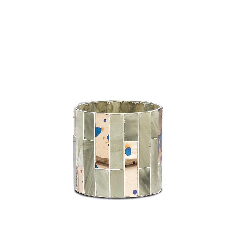 Vertical Tile Candle Holder - green