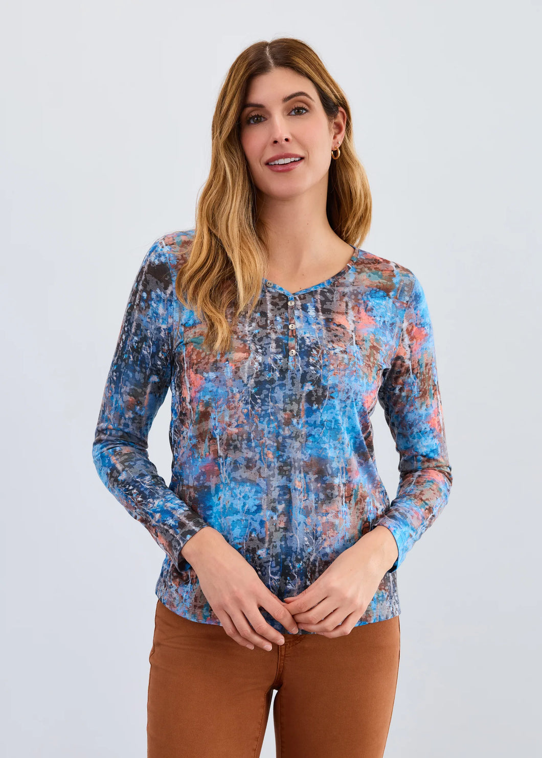Button Henley Top - Whitechapel (FDJ)