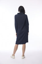 Load image into Gallery viewer, Waves Cowl Dress - Navy (Orientique)
