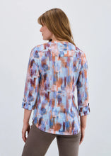 Load image into Gallery viewer, Brushstrokes Tab Sleeve Top -Rookery (FDJ)

