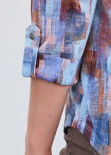 Load image into Gallery viewer, Brushstrokes Tab Sleeve Top -Rookery (FDJ)
