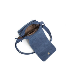 Load image into Gallery viewer, Canvas Small Slant Zip Bag - Charcoal (Davan)
