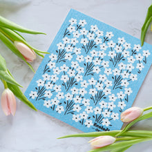 Load image into Gallery viewer, Blue Bouquet Swedish Dishcloth
