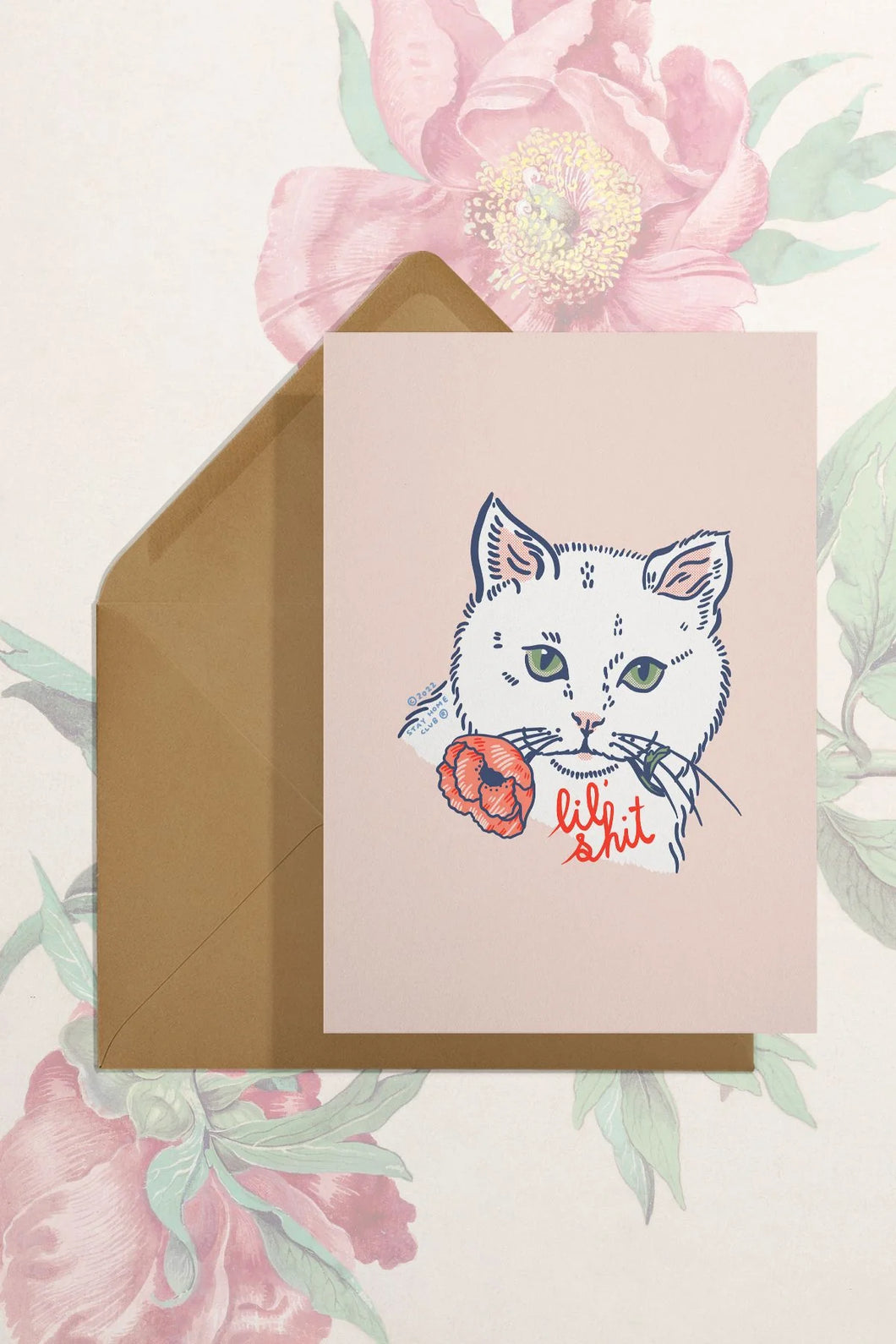 Stay Home Club Card - Lil' Shit Cat