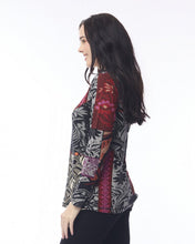 Load image into Gallery viewer, Giza Patch Top - Grey/Red Mix (Orientique)
