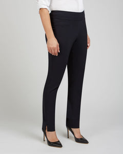 Slim Leg Pull On Pant - Black (Renuar)