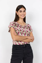 Load image into Gallery viewer, Twizzle Print Felicity Top - Oxblood Mix (Soya Concept)
