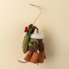 Load image into Gallery viewer, Evergreen Elsie Mouse Ornament
