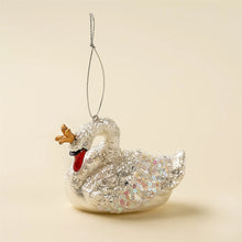 Load image into Gallery viewer, Winter Swan Glass Ornament
