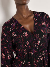 Load image into Gallery viewer, Trailing Leaves Tiered Dress - Bugundy (Apricot)
