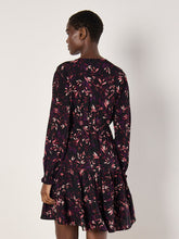 Load image into Gallery viewer, Trailing Leaves Tiered Dress - Bugundy (Apricot)
