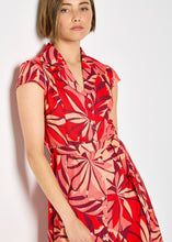 Load image into Gallery viewer, Layered Tropical Button Dress - Red (Apricot)

