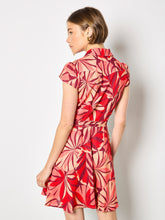 Load image into Gallery viewer, Layered Tropical Button Dress - Red (Apricot)

