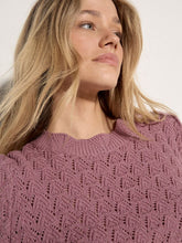 Load image into Gallery viewer, Pointelle Sweater - Pink (Apricot)
