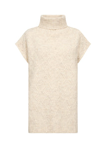 Irwin Cowl Sweater Vest - Cream