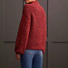 Load image into Gallery viewer, Funnel Neck Sweater - Scarlet
