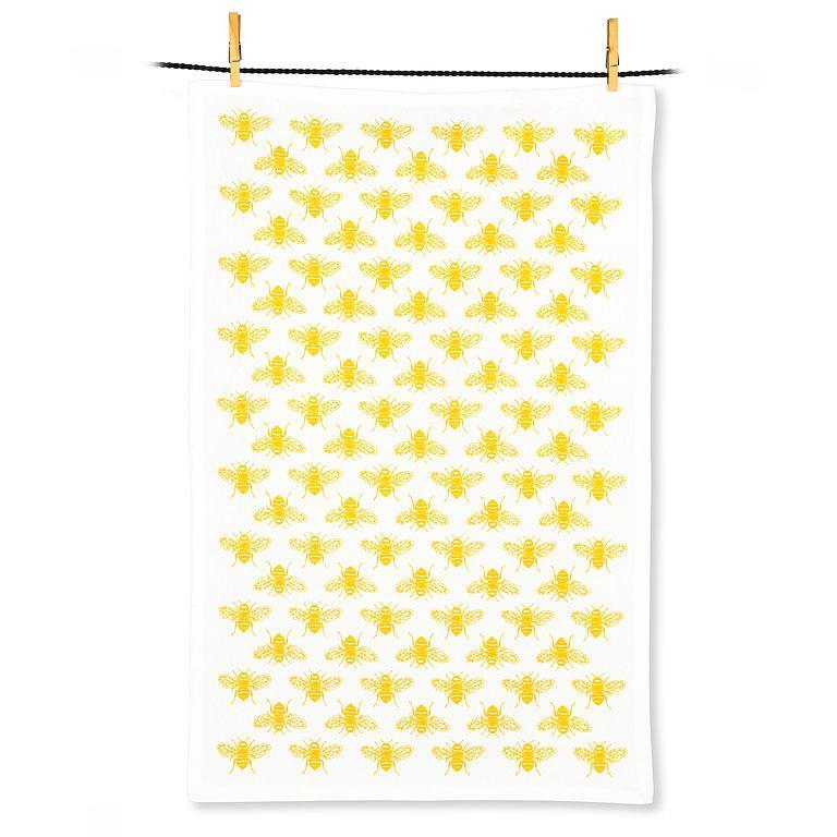 Bee Outline Tea Towel