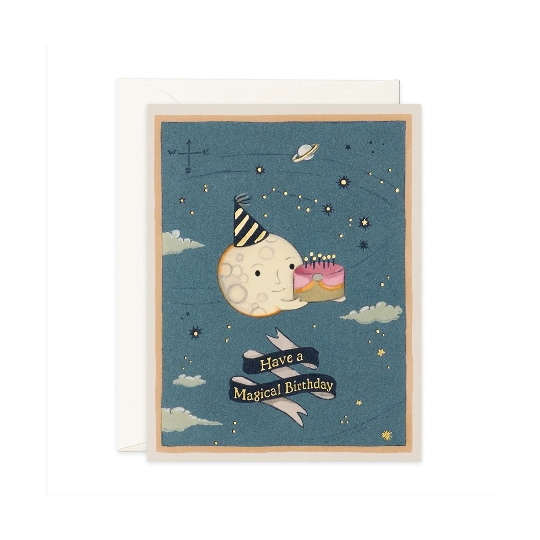 Moon Cake Birthday Card