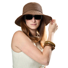 Load image into Gallery viewer, Corinne Paper Straw Hat - Brown (Canadian Hat)
