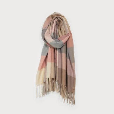 Big Plaid Scarf - Blush Mix (Caracol)