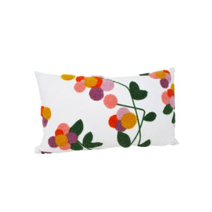 Tufted Flower Oblong Cushion