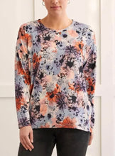 Load image into Gallery viewer, Floral Crew Neck - Bluestone (Tribal)
